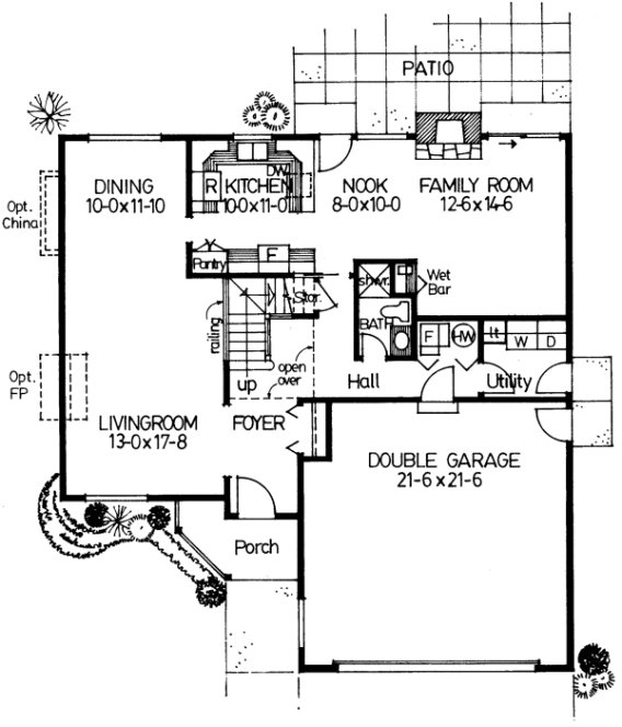 Main Floor Plan for House Plan #200277