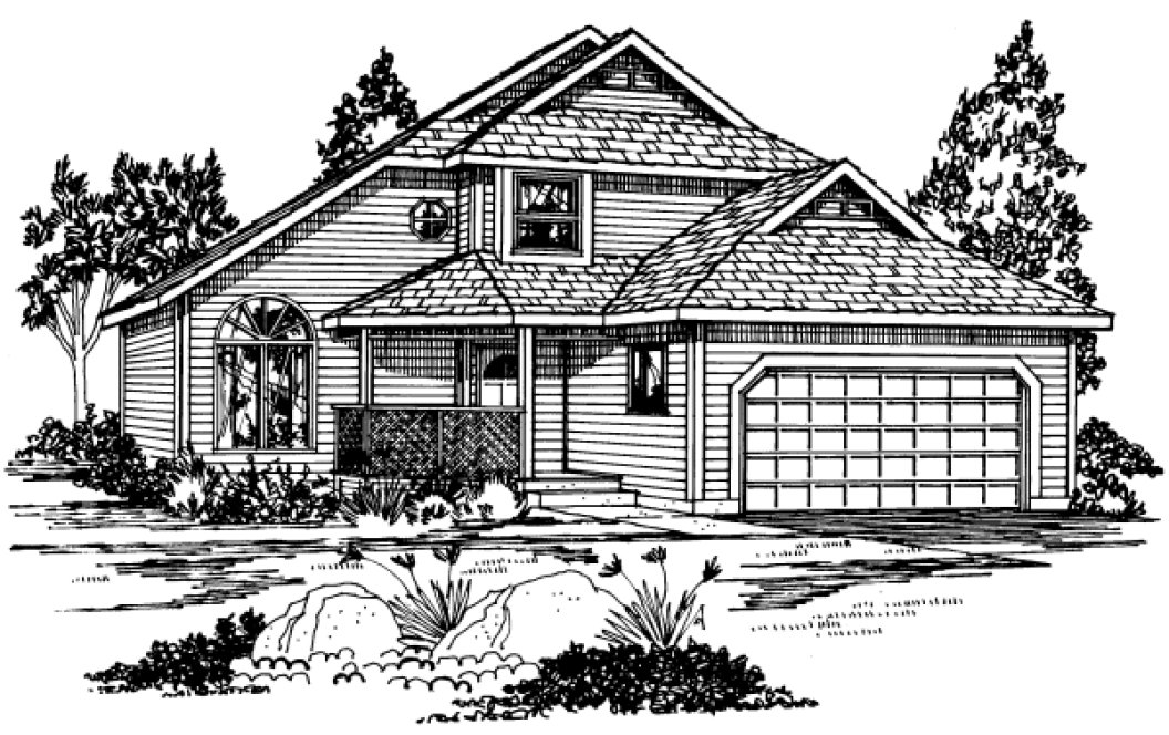 Full Rendering for House Plan #200277