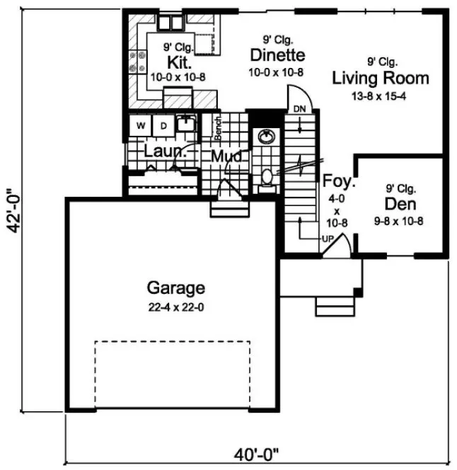 Main Floor Plan for House Plan #280161