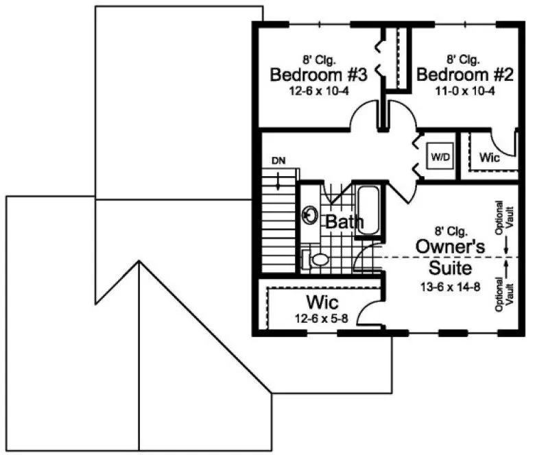 Second Floor Plan for House Plan #280181