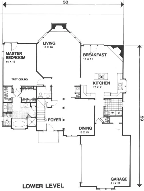 Main Floor Plan for House Plan #271072