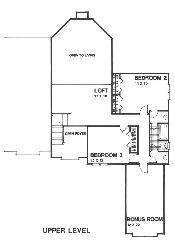 Second Floor Plan for House Plan #271072