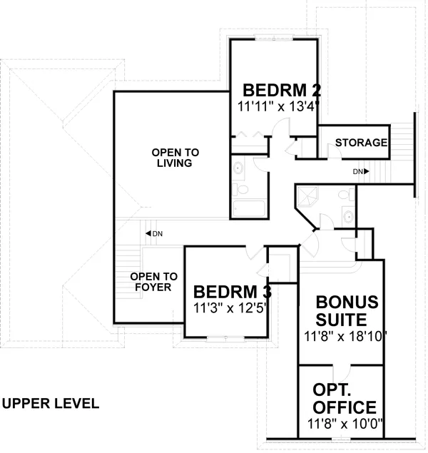 Second Floor Plan for House Plan #277062