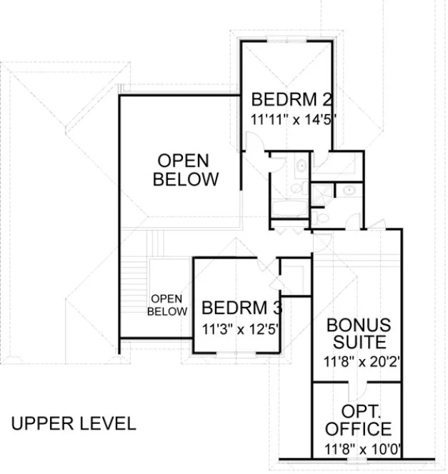 Second Floor Plan for House Plan #275062