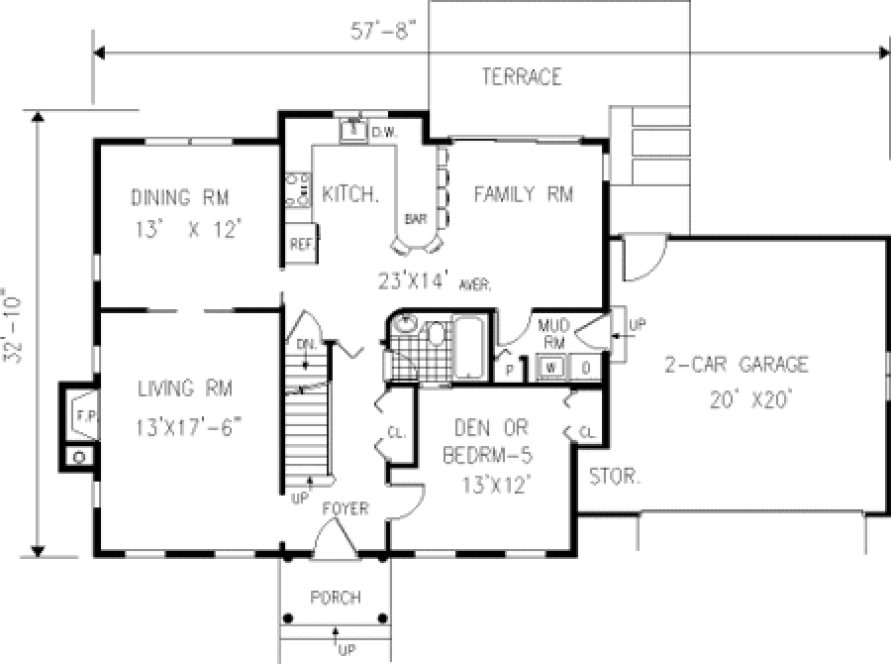 Main Floor Plan for House Plan #380459