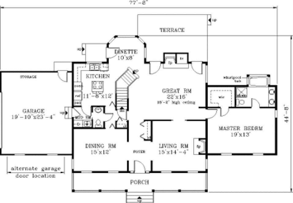 Main Floor Plan for House Plan #380559