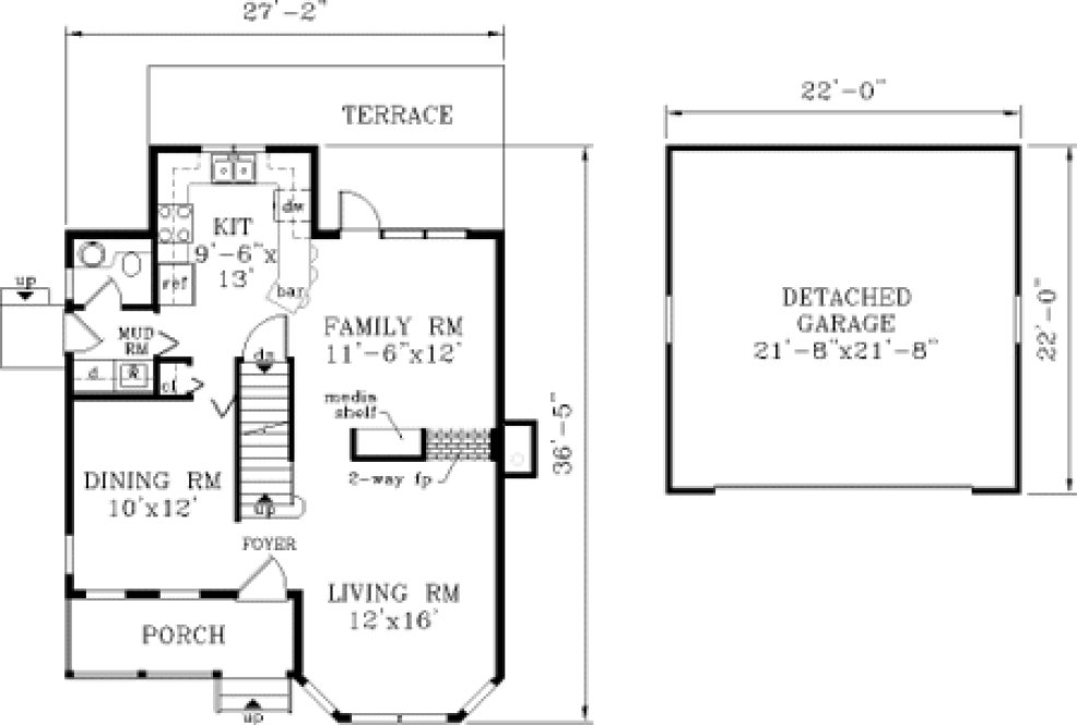 Main Floor Plan for House Plan #380659