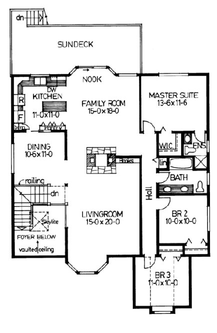Main Floor Plan for House Plan #200275
