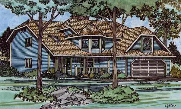 Full Rendering for House Plan #200275