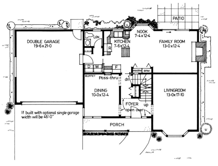 Main Floor Plan for House Plan #200295