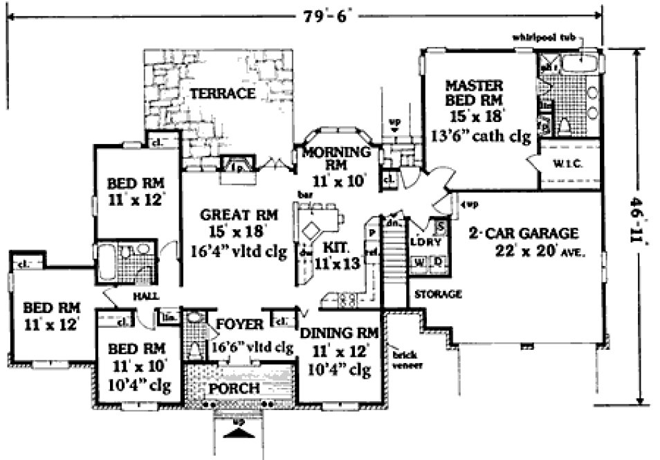 Main Floor Plan for House Plan #381069