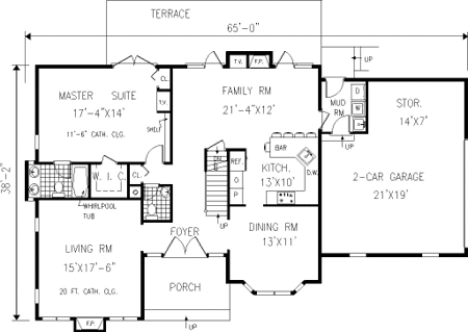 Main Floor Plan for House Plan #380169