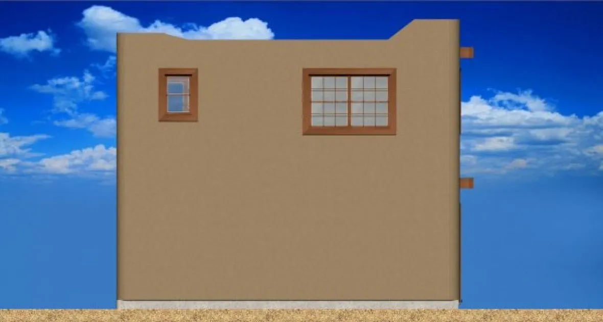 Left Elevation for House Plan #195152