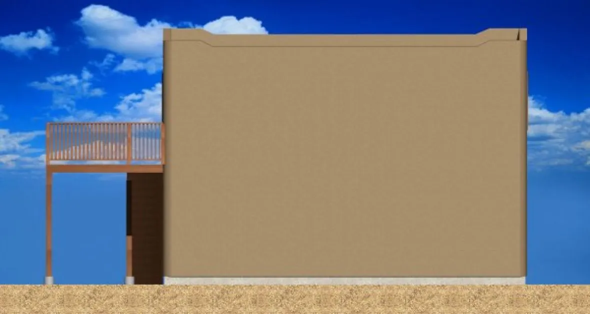 Rear Elevation for House Plan #195152