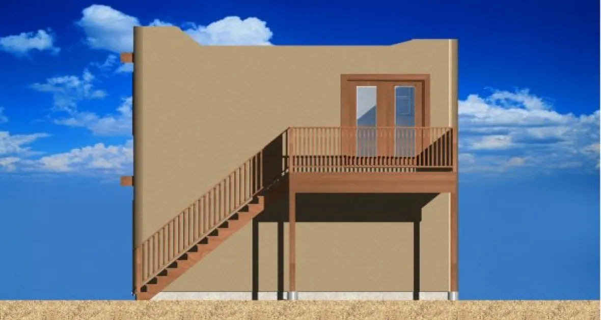 Right Elevation for House Plan #195152