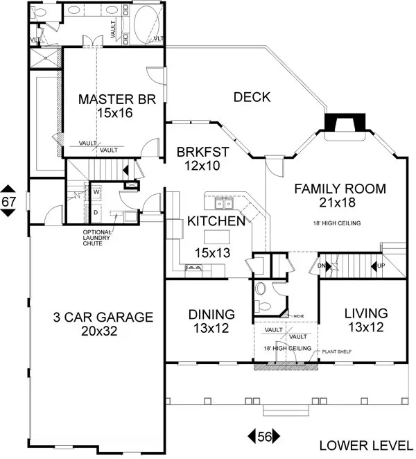 Main Floor Plan for House Plan #278152