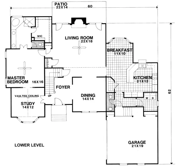 Main Floor Plan for House Plan #276152