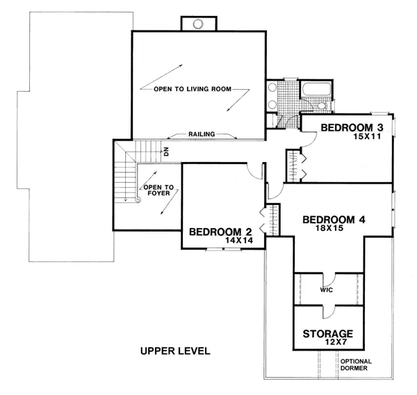 Second Floor Plan for House Plan #276152