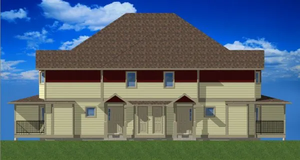 Left Elevation for House Plan #195025