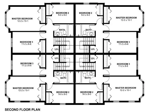Second Floor Plan for House Plan #195025