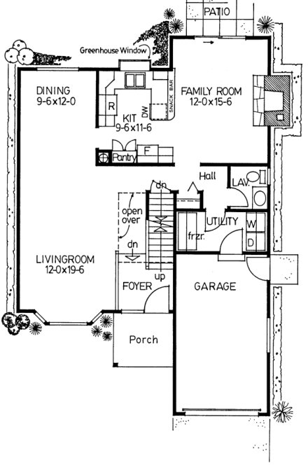 Main Floor Plan for House Plan #200271