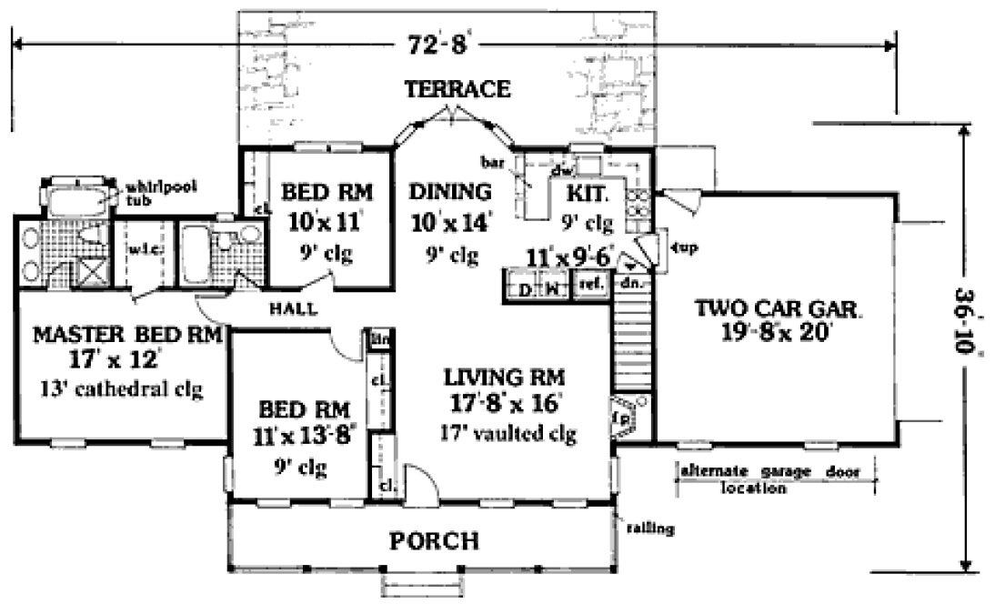 Main Floor Plan for House Plan #385169