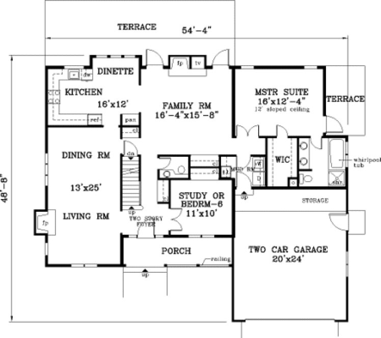 Main Floor Plan for House Plan #386169