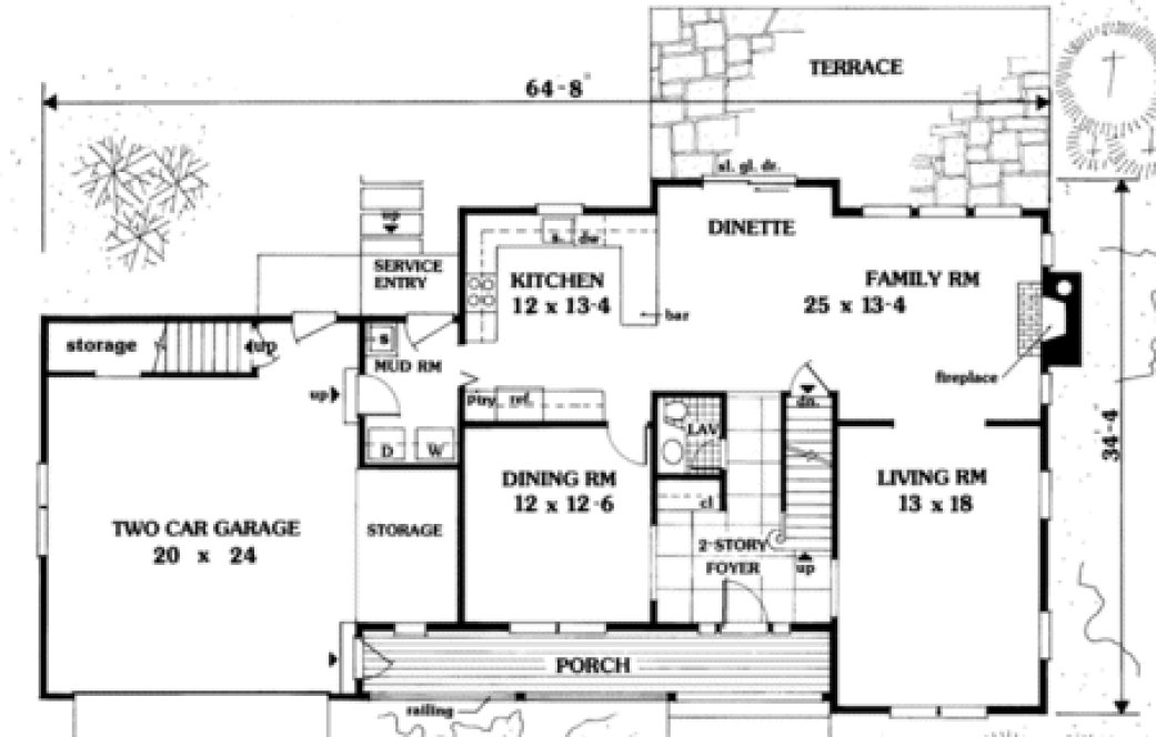 Main Floor Plan for House Plan #384269