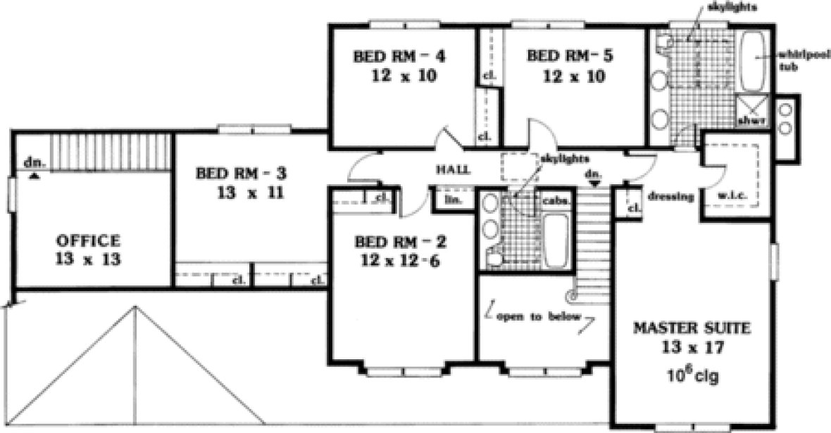 Second Floor Plan for House Plan #384269