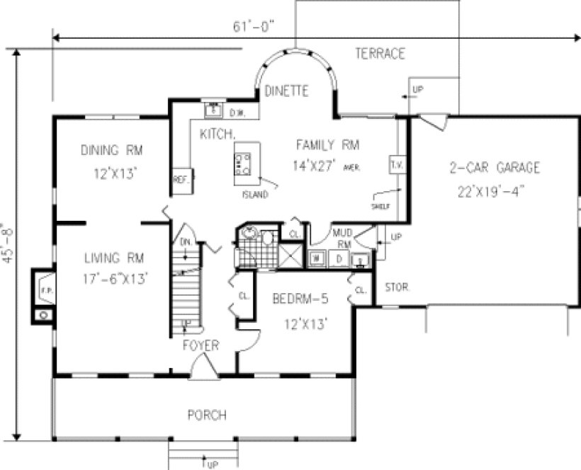 Main Floor Plan for House Plan #389079
