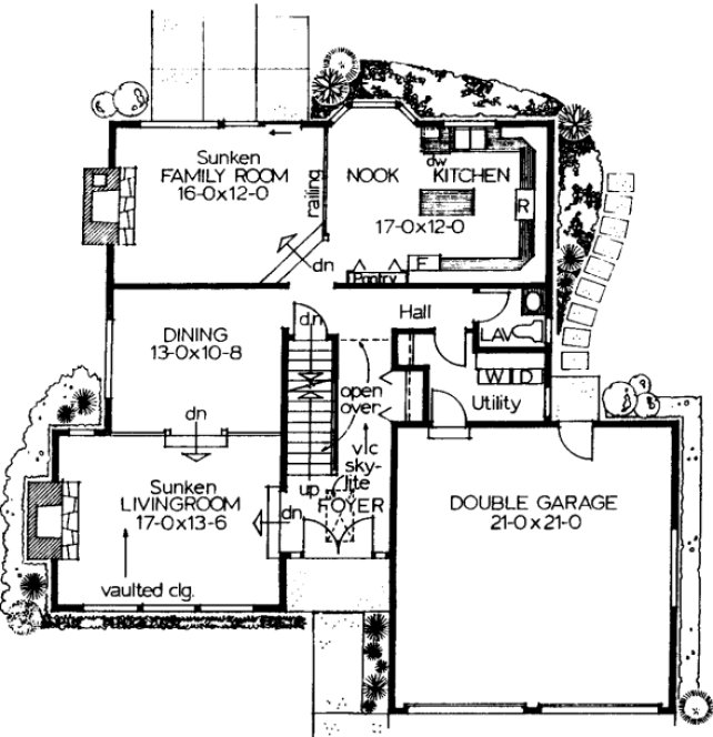 Main Floor Plan for House Plan #200269