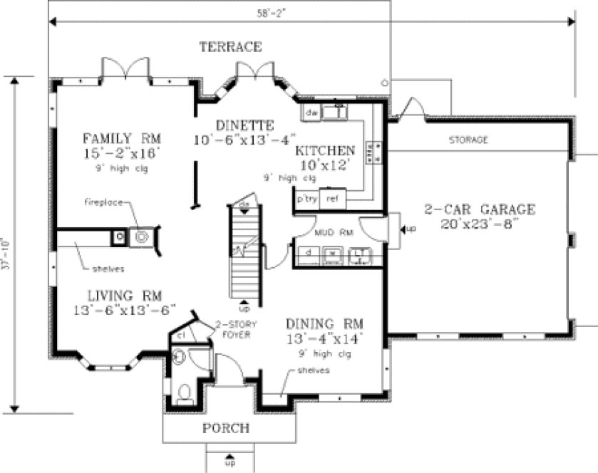 Main Floor Plan for House Plan #380279