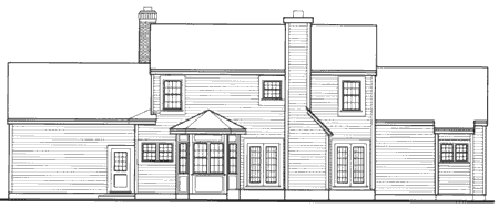 Rear Elevation for House Plan #380479