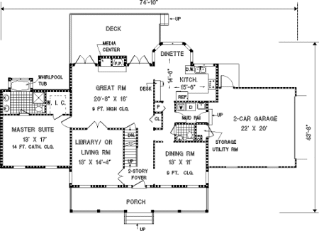 Main Floor Plan for House Plan #380479