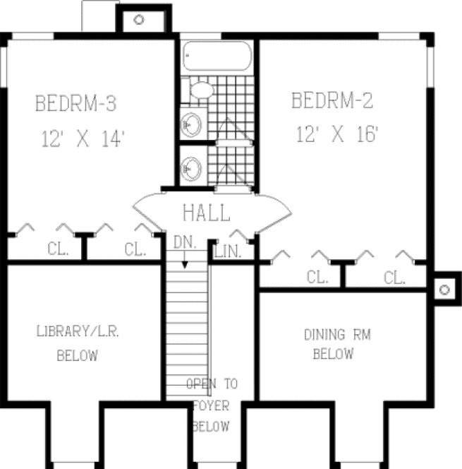 Second Floor Plan for House Plan #380579