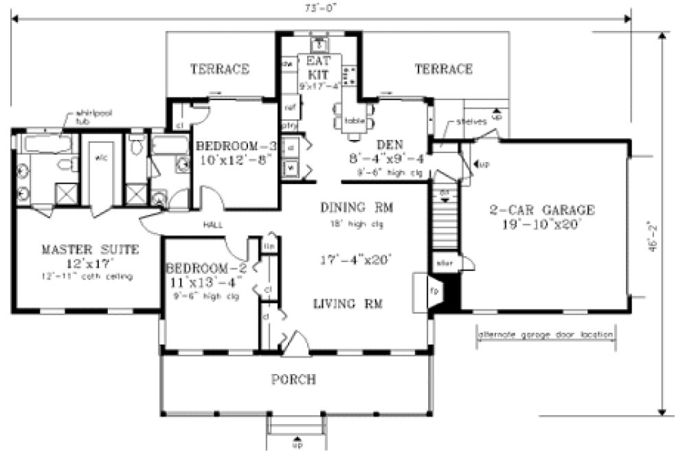 Main Floor Plan for House Plan #380679