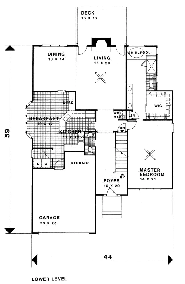 Main Floor Plan for House Plan #271052