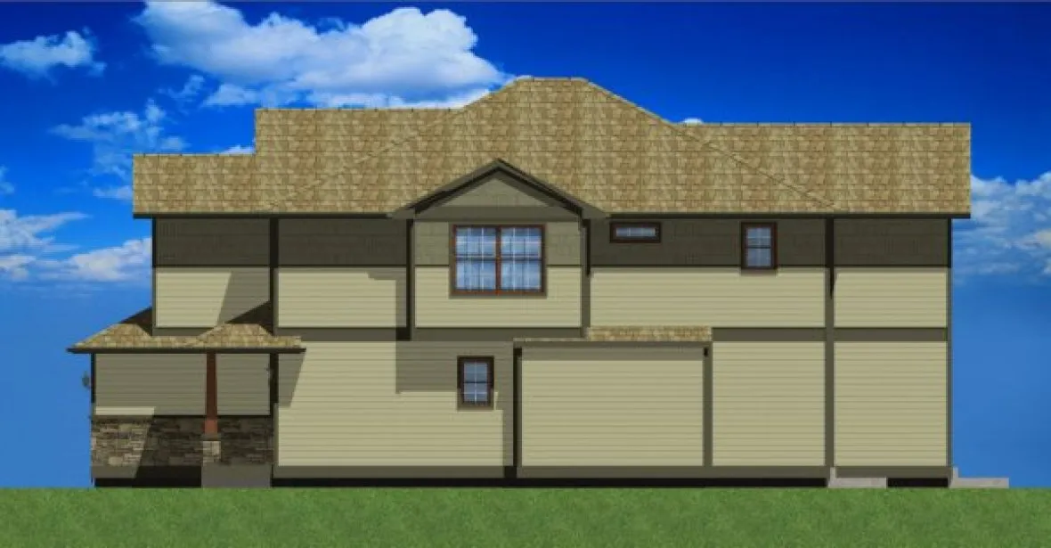 Right Elevation for House Plan #195002