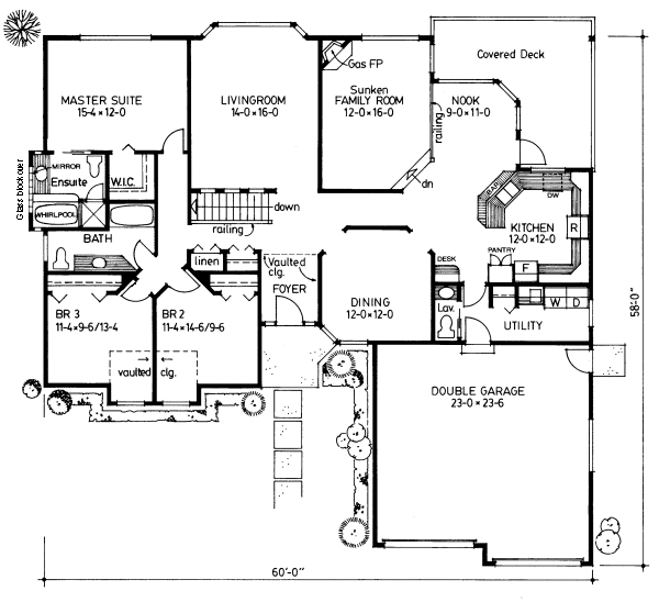 Main Floor Plan for House Plan #200285