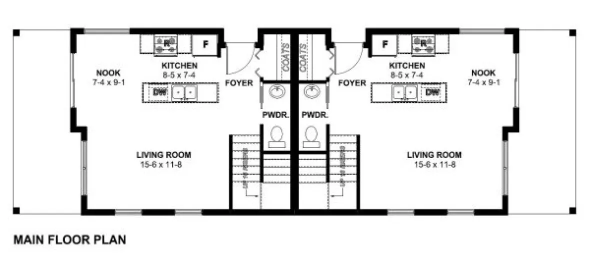 Main Floor Plan for House Plan #195003