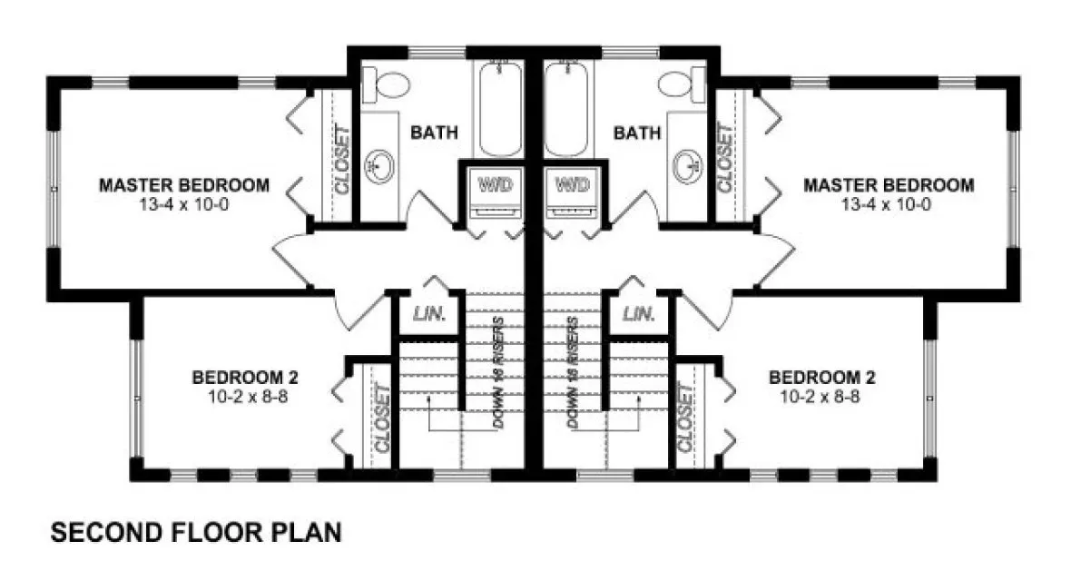 Second Floor Plan for House Plan #195003