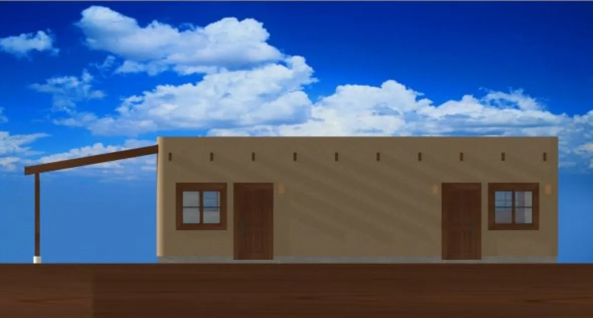 Rear Elevation for House Plan #195006