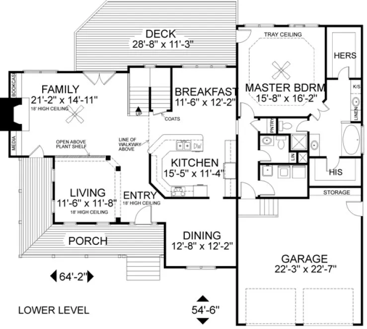 Main Floor Plan for House Plan #276142
