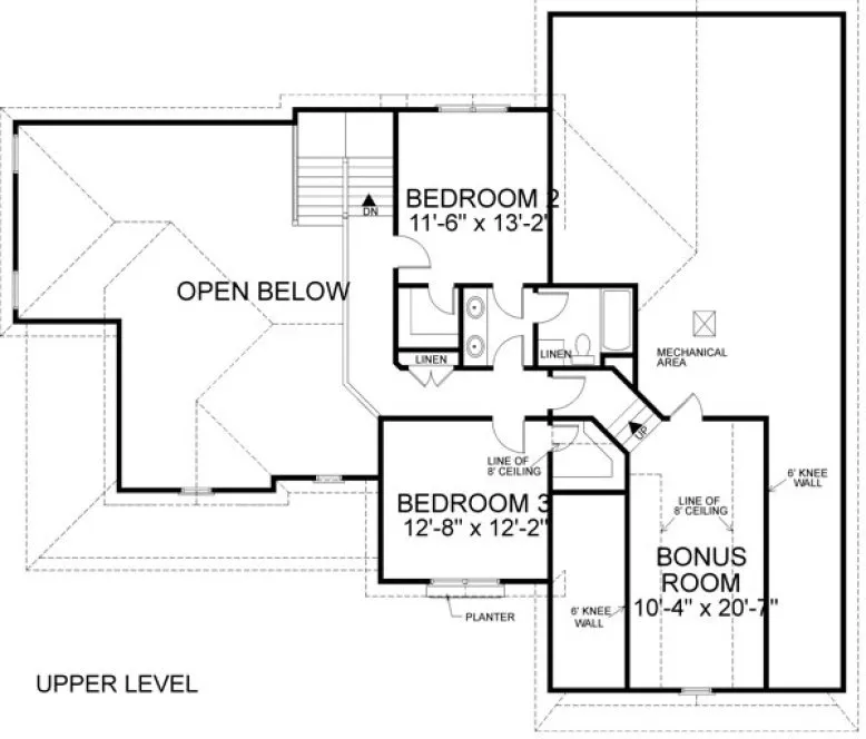 Second Floor Plan for House Plan #276142