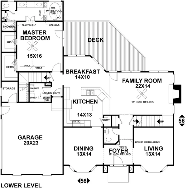 Main Floor Plan for House Plan #272142