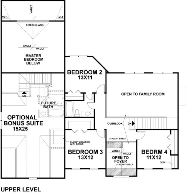 Second Floor Plan for House Plan #272142