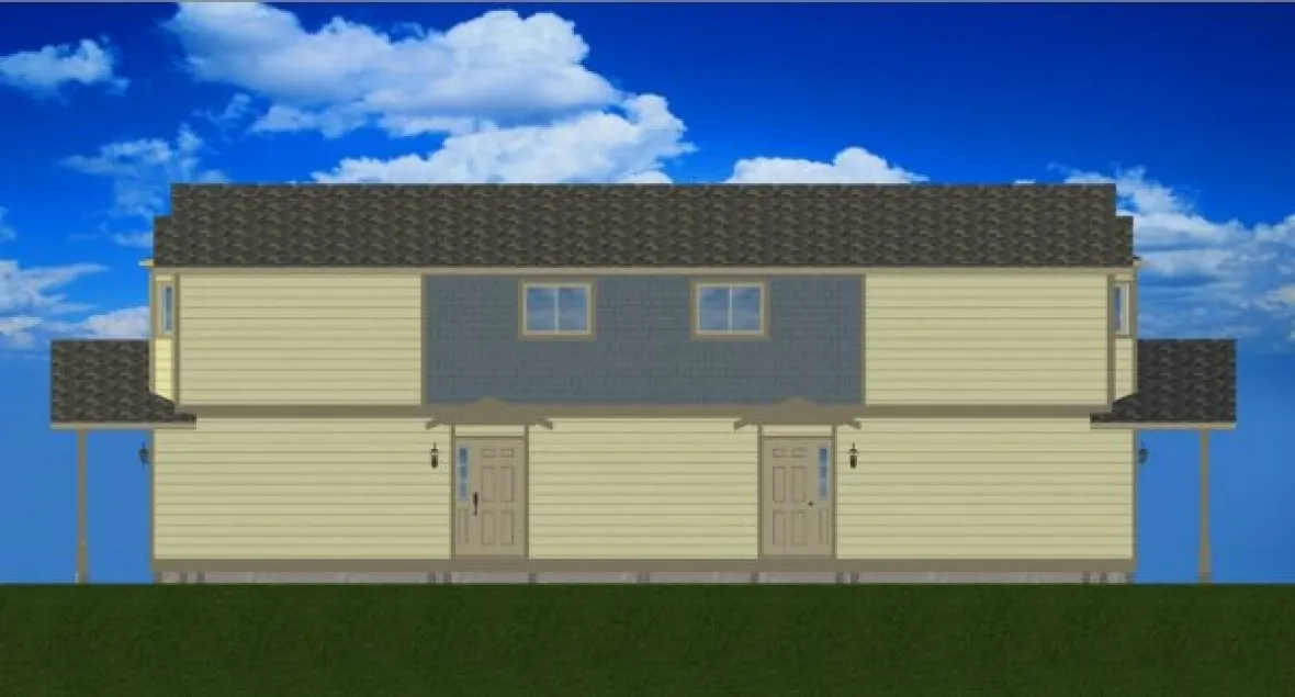 Left Elevation for House Plan #195088