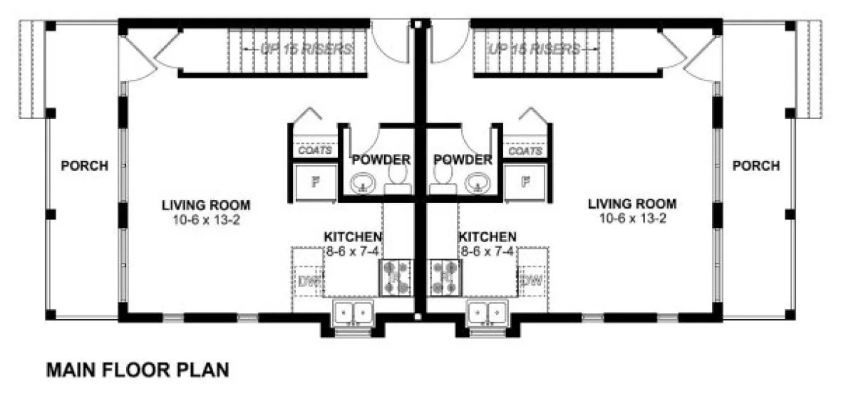 Main Floor Plan for House Plan #195169
