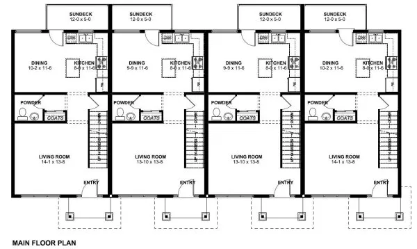 Main Floor Plan for House Plan #195181