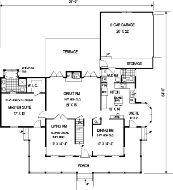Main Floor Plan for House Plan #380979